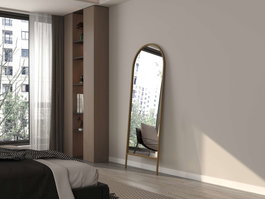 Hanah Home Espejo Cheval Dorado 100% Metal